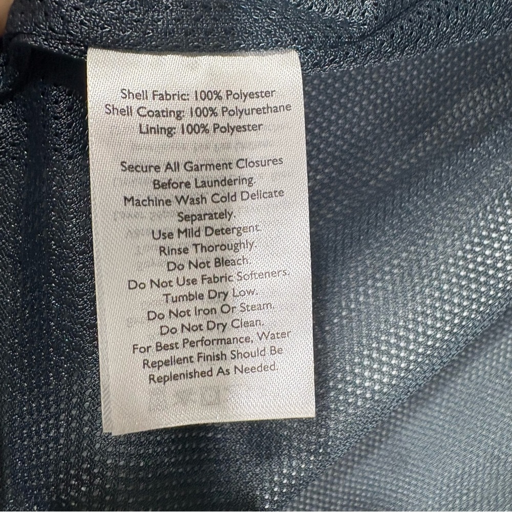 Eddie Bauer Women's XL Blue Rain Jacket With Hood Pockets Snap & Full Zip - Picture 6 of 13